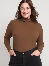 View large product image 3 of 3. Long-Sleeve Rib-Knit Turtleneck Top 2-Pack for Women