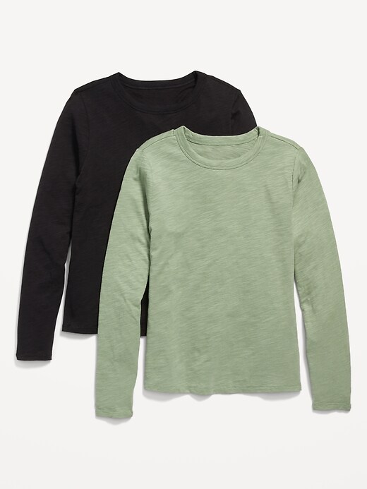 Image number 4 showing, EveryWear Long-Sleeve Slub-Knit T-Shirt 2-Pack