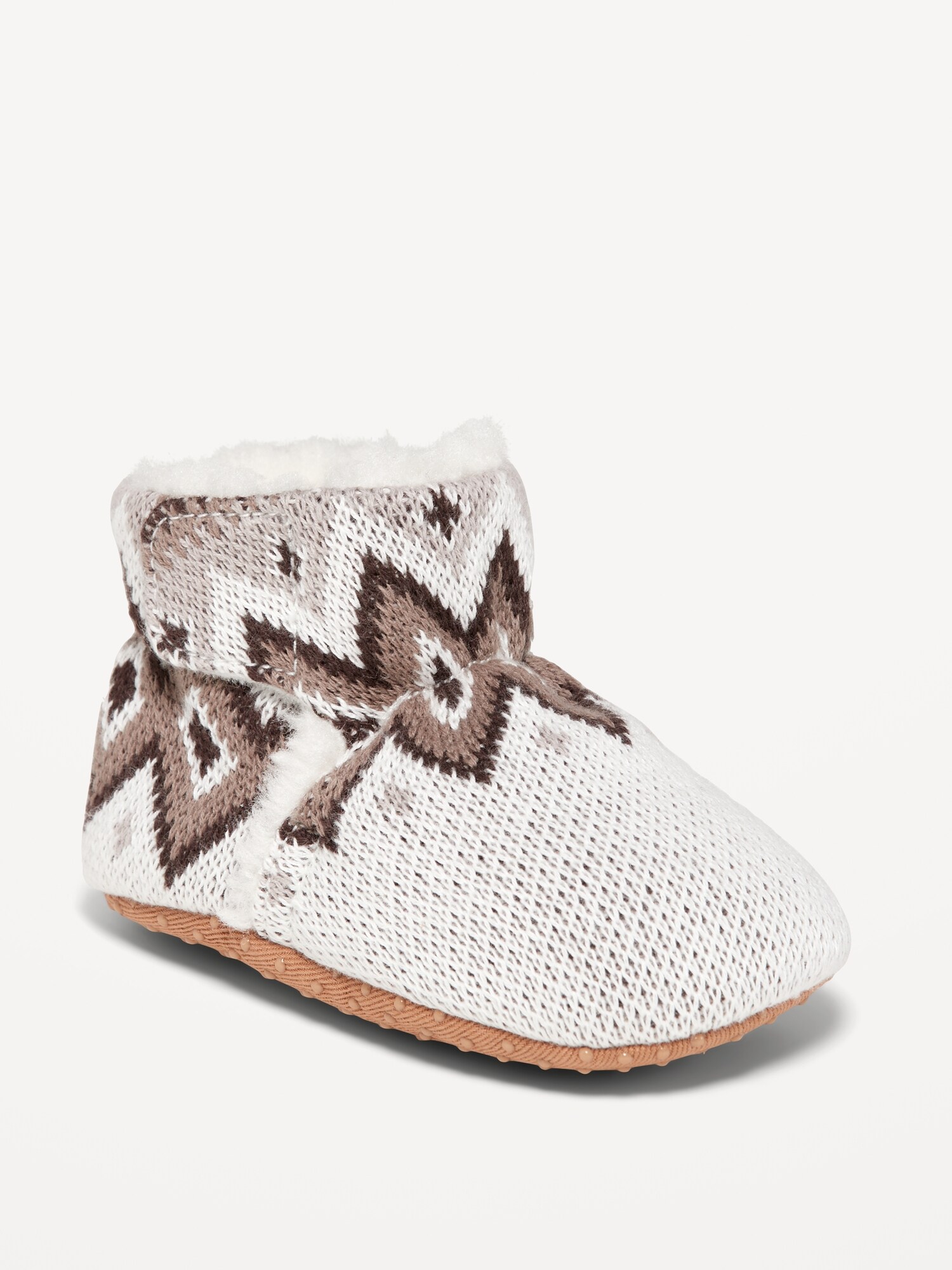 Oldnavy Unisex Sherpa-Lined Fair Isle Booties for Baby