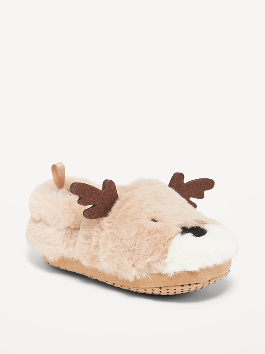 View large product image 1 of 3. Unisex Critter Slippers for Baby