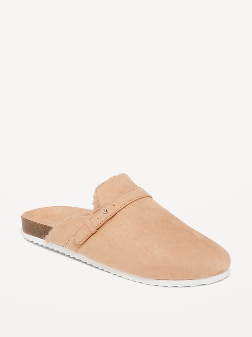 View large product image 1 of 3. Faux-Suede Sherpa-Lined Clog Shoes for Girls (Partially Plant-Based)