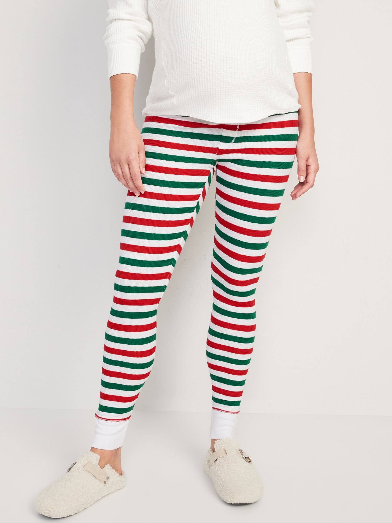 Elf Christmas Leggings for Women, Red Green Striped Ugly Holiday Costu –  Starcove Fashion