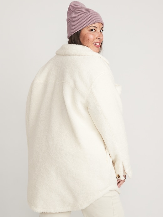 Image number 8 showing, Cozy Sherpa Shacket for Women
