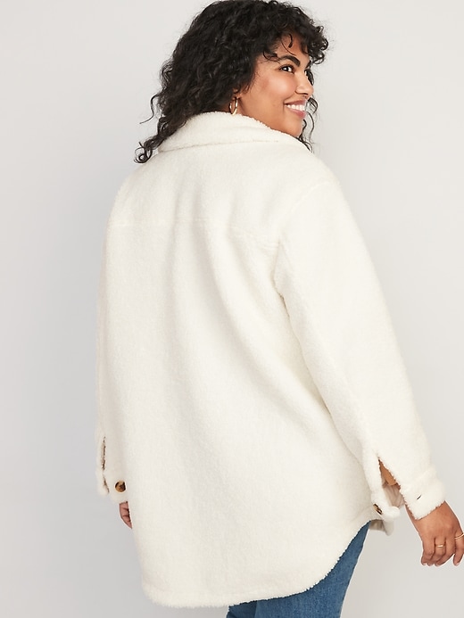 Image number 6 showing, Cozy Sherpa Shacket for Women