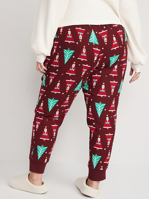 Image number 8 showing, Printed Flannel Jogger Pajama Pants for Women