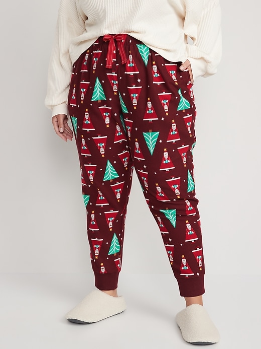 Image number 7 showing, Printed Flannel Jogger Pajama Pants for Women