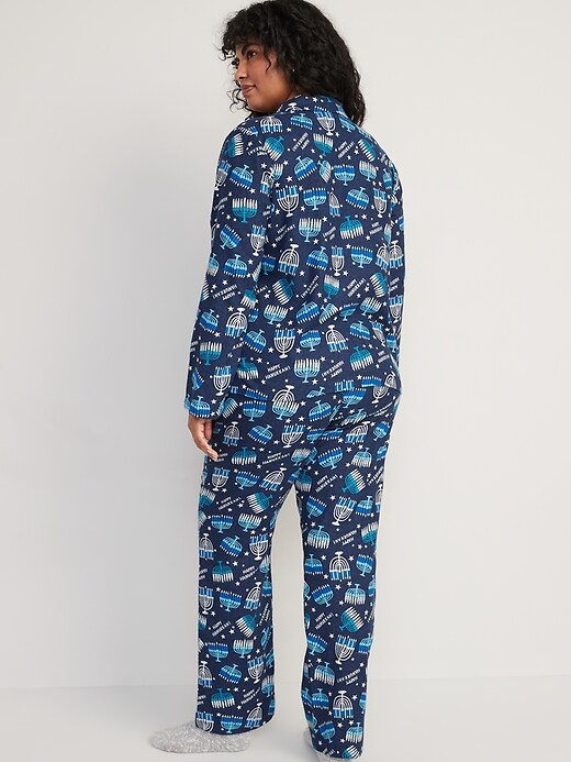 Image number 6 showing, Printed Flannel Pajama Set for Women