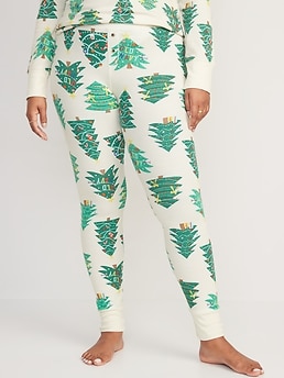 NWT Old Navy Lime Green Stripe Thermal Knit Pajama Pants Sleep Leggings  Women L