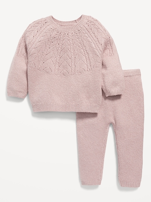 Old Navy Pointelle-Knit Pullover Sweater and Leggings Set for Baby - - Size 3-6 M