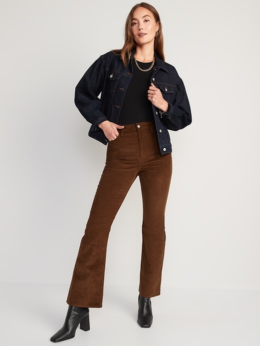 Image number 3 showing, Higher High-Waisted Flare Corduroy Pants