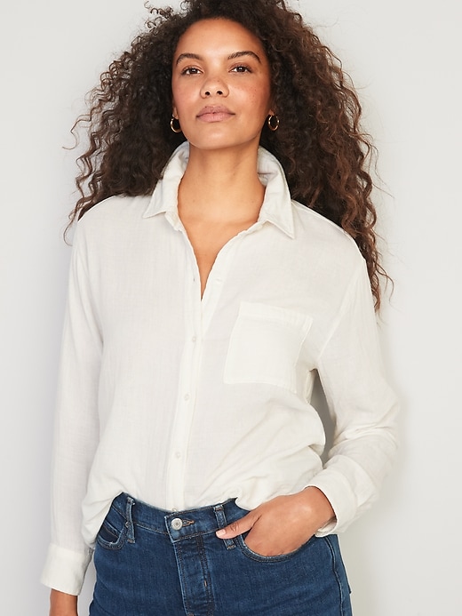 Oversized Boyfriend Shirt for Women | Old Navy