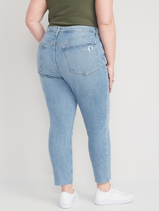 Image number 8 showing, High-Waisted OG Straight Cut-Off Jeans