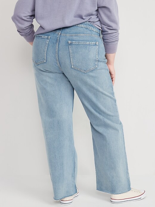 Image number 8 showing, Extra High-Waisted Wide-Leg Ripped Jeans for Women
