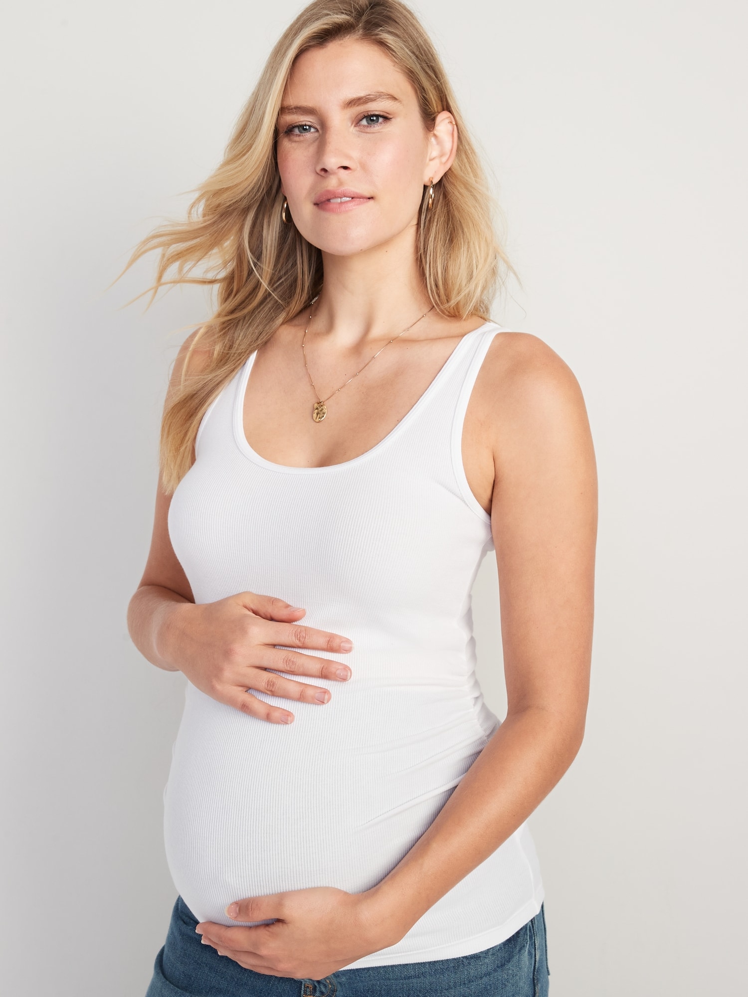 M Paisley Sky Maternity Ribbed Tank Top – Happily Ever After Maternity