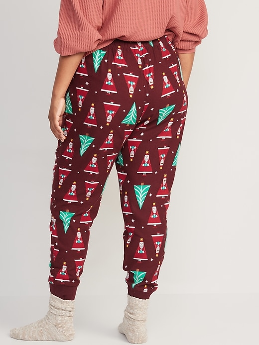 Image number 6 showing, Printed Flannel Jogger Pajama Pants for Women