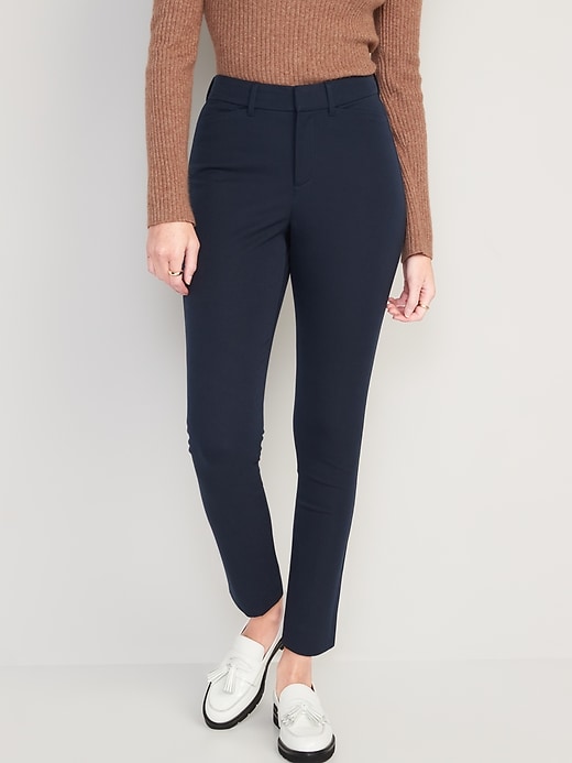 Image number 1 showing, Curvy High-Waisted Pixie Skinny Ankle Pants