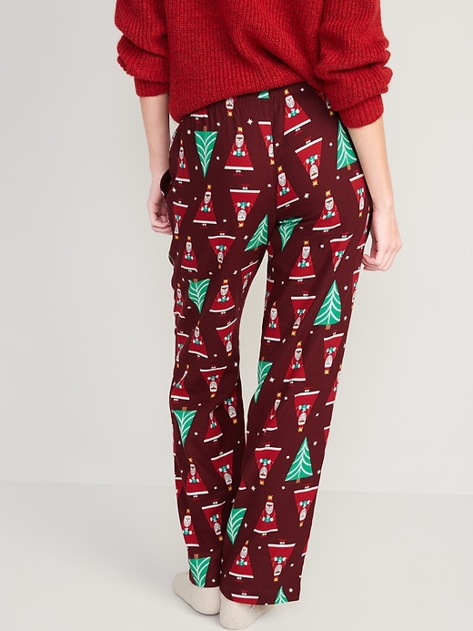 Image number 2 showing, Mid-Rise Flannel Pajama Pants