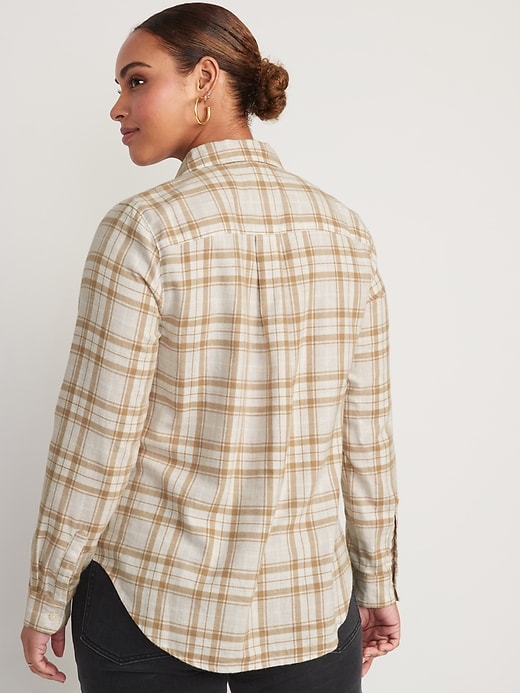Image number 6 showing, Plaid Flannel Classic Shirt for Women