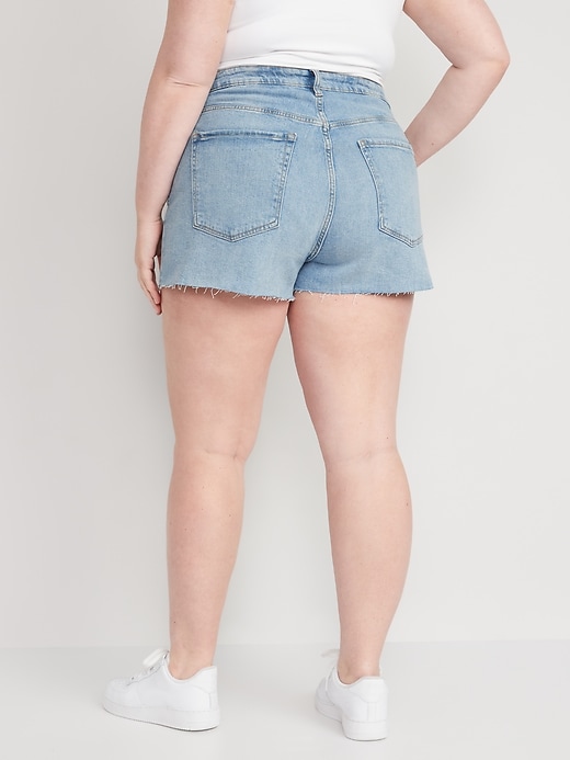 Image number 8 showing, Curvy High-Waisted OG Straight Cut-Off Jean Shorts -- 3-inch inseam