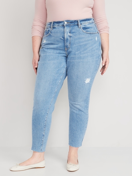 Image number 7 showing, Curvy High-Waisted O.G. Straight Distressed Jeans for Women