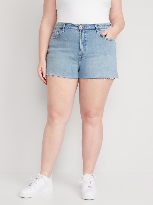 Image number 7 showing, Curvy High-Waisted OG Straight Cut-Off Jean Shorts -- 3-inch inseam