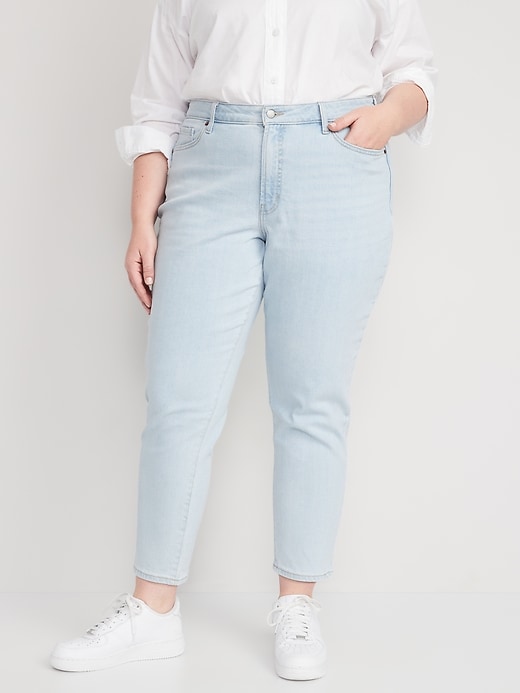Image number 7 showing, Curvy High-Waisted O.G. Straight Ankle Jeans for Women