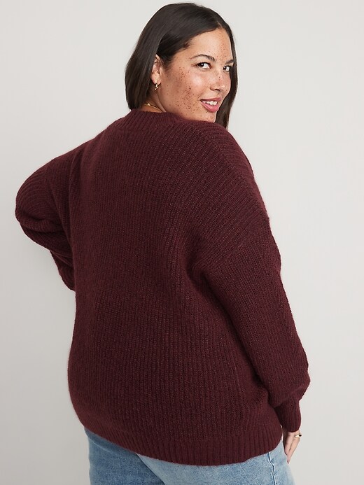 Image number 8 showing, Cozy Shaker-Stitch Cardigan Sweater for Women
