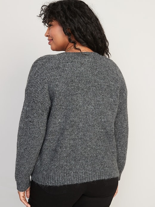 Mélange Cozy Shaker-Stitch Cardigan Sweater for Women | Old Navy