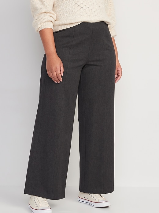Image number 5 showing, High-Waisted Pull-On Pixie Wide-Leg Pants
