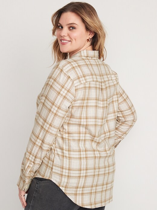 Image number 8 showing, Plaid Flannel Classic Shirt for Women