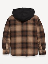 View large product image 3 of 3. 2-in-1 Hooded Plaid Flannel for Boys