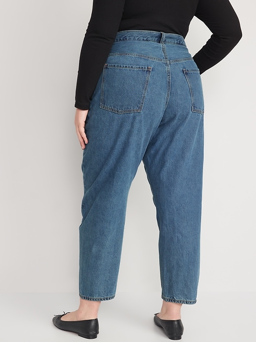 Extra High-Waisted Button-Fly Balloon Ankle Jeans for Women | Old Navy