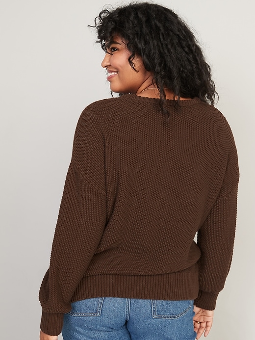 Image number 6 showing, Textured-Knit Tunic Sweater for Women