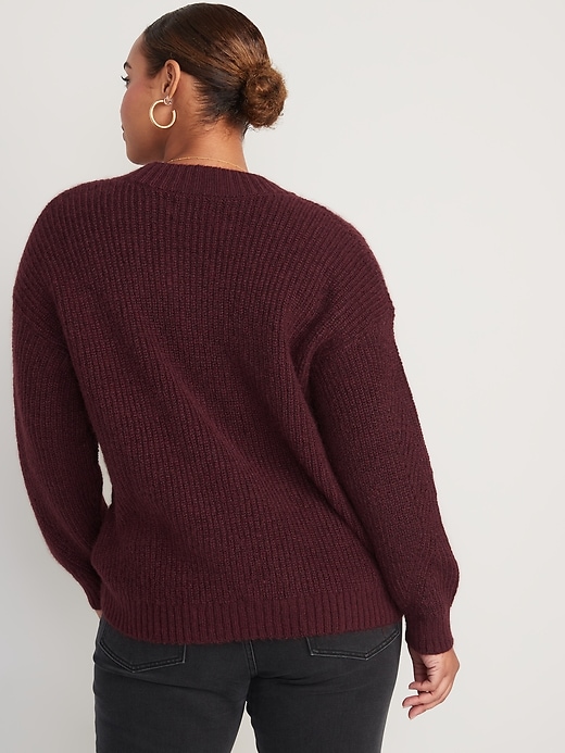 Image number 6 showing, Cozy Shaker-Stitch Cardigan Sweater for Women