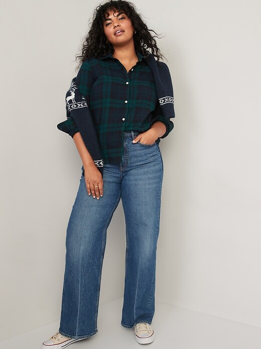 Image number 3 showing, Plaid Flannel Classic Shirt for Women