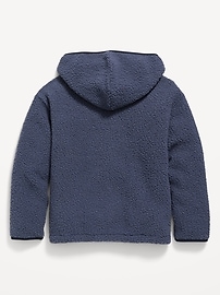 View large product image 3 of 3. Sherpa Zip-Front Hooded Jacket for Boys