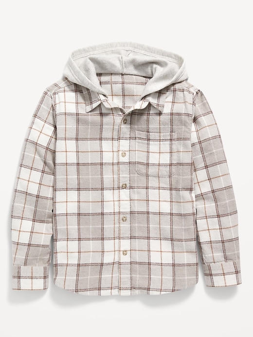 2-in-1 Hooded Plaid Flannel for Boys | Old Navy