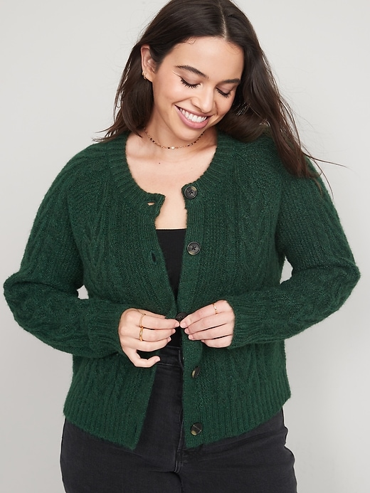 Image number 5 showing, Cozy Cable-Knit Cardigan