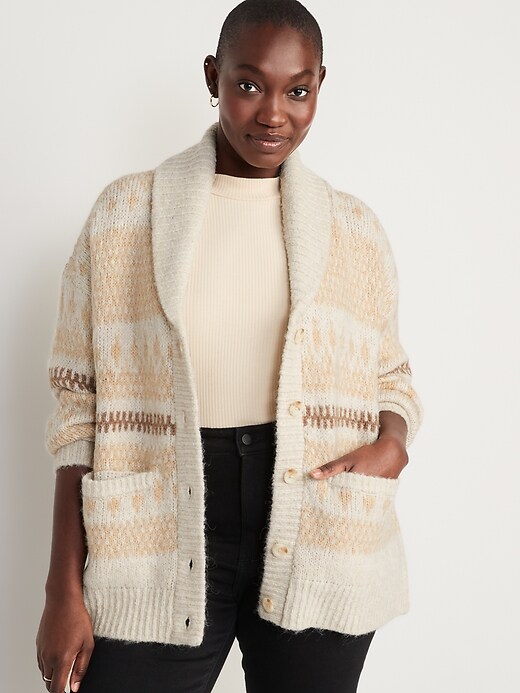 Image number 5 showing, Cozy Fair Isle Cardigan for Women