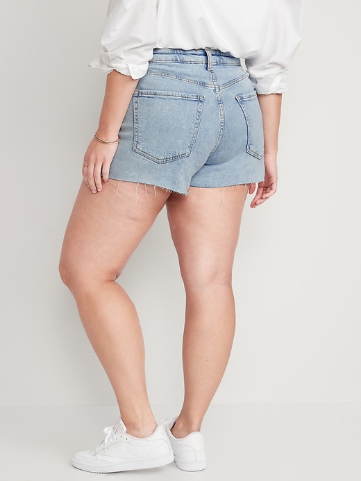 Image number 6 showing, Curvy High-Waisted OG Straight Cut-Off Jean Shorts -- 3-inch inseam