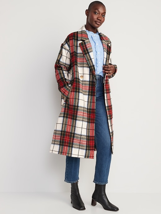 Long Slouchy Double-Breasted Coat for Women | Old Navy