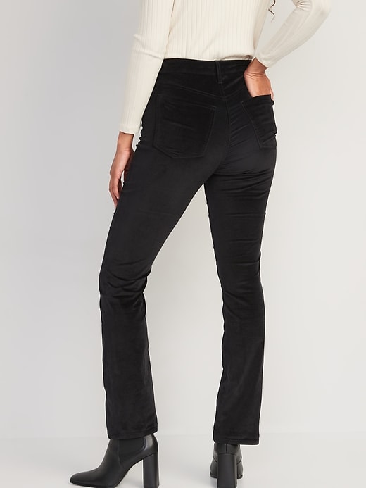 Velvet Boot Leg Trousers
