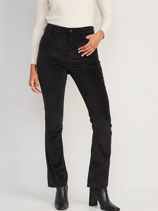 Extra High-Waisted Velvet Boot-Cut Pants | Old Navy