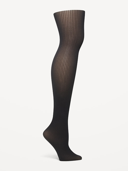 View large product image 1 of 1. Rib-Knit Control-Top Tights for Women