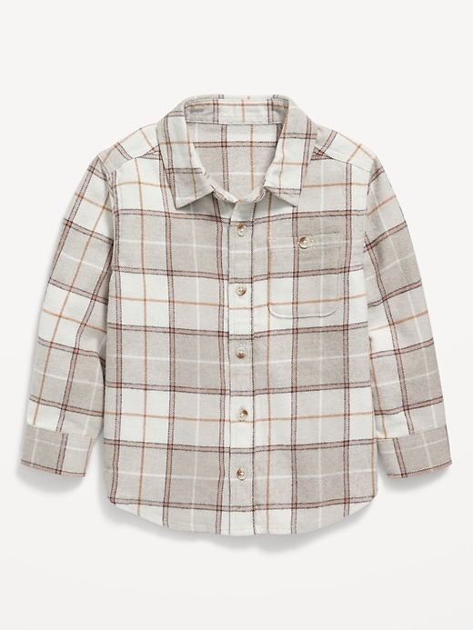 Long-Sleeve Plaid Pocket Shirt for Toddler Boys | Old Navy