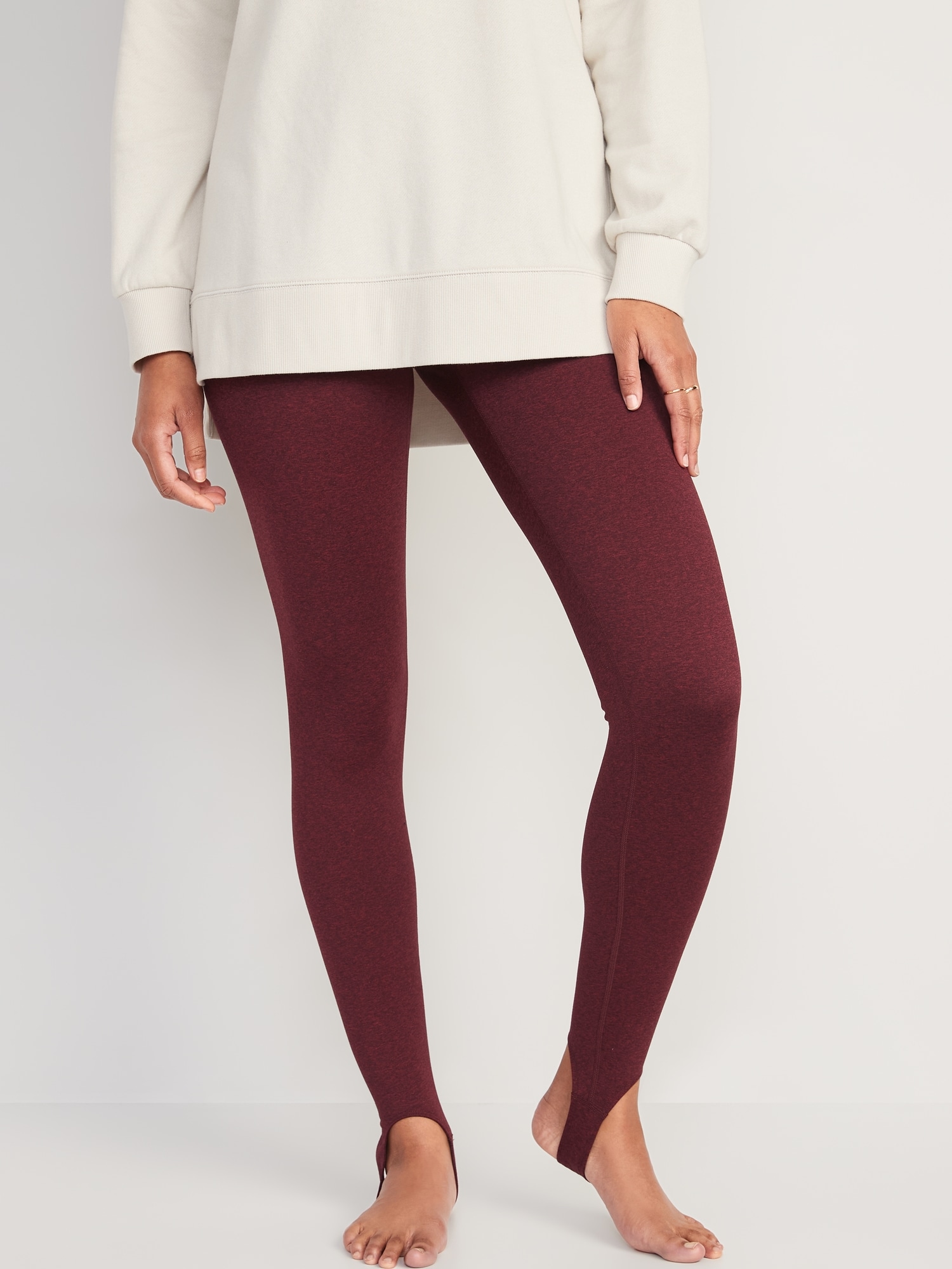 J Jill Pima cotton ankle leggings in burgundy size medium