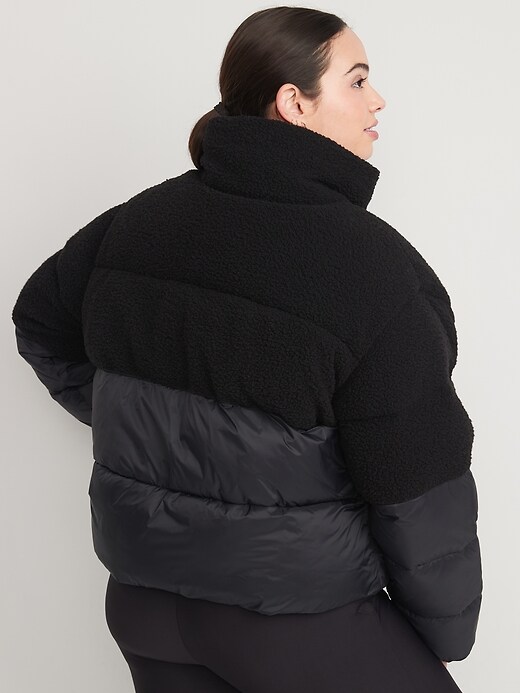 Image number 6 showing, Short Sherpa-Paneled Puffer Jacket