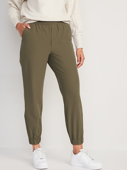 Image number 1 showing, High-Waisted All-Seasons StretchTech Water-Repellent Jogger Pants