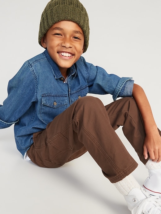 Image number 2 showing, Loose Tapered Canvas Utility Pants for Boys