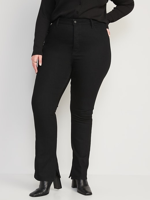 Image number 7 showing, Extra High-Waisted Button-Fly Side-Slit Kicker Boot-Cut Jeans
